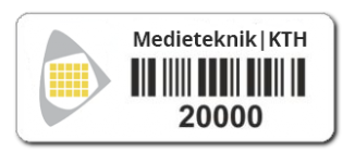 Kundetilpasset tyverisikringsmærke, format: 18x40 mm